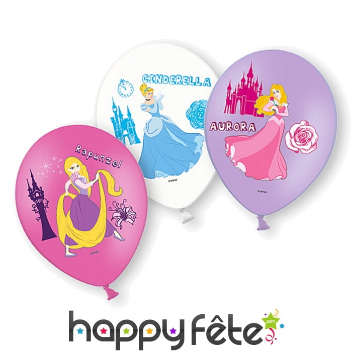 6 ballons princesses Disney