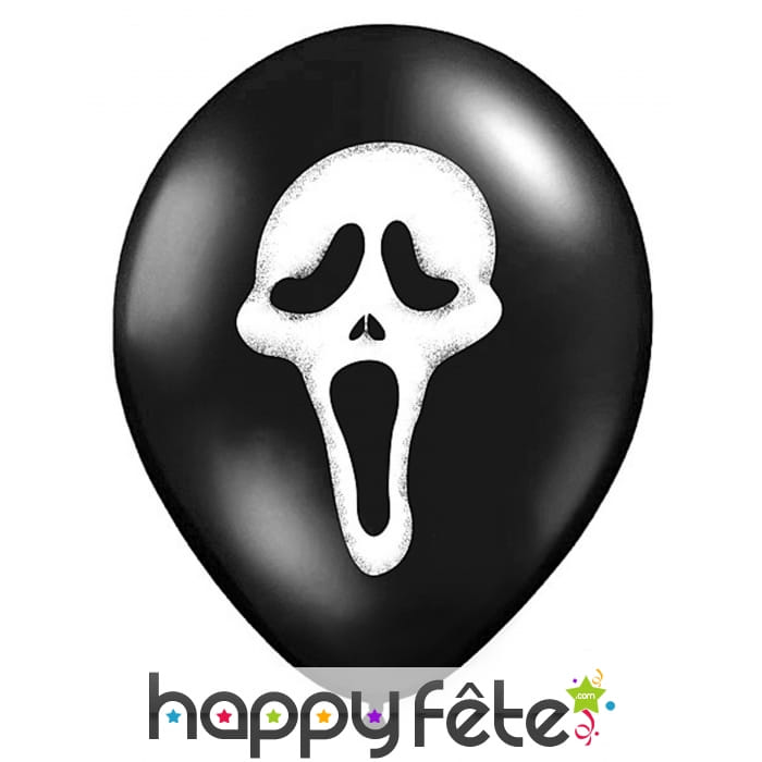 6 Ballons Scream sur fond noir