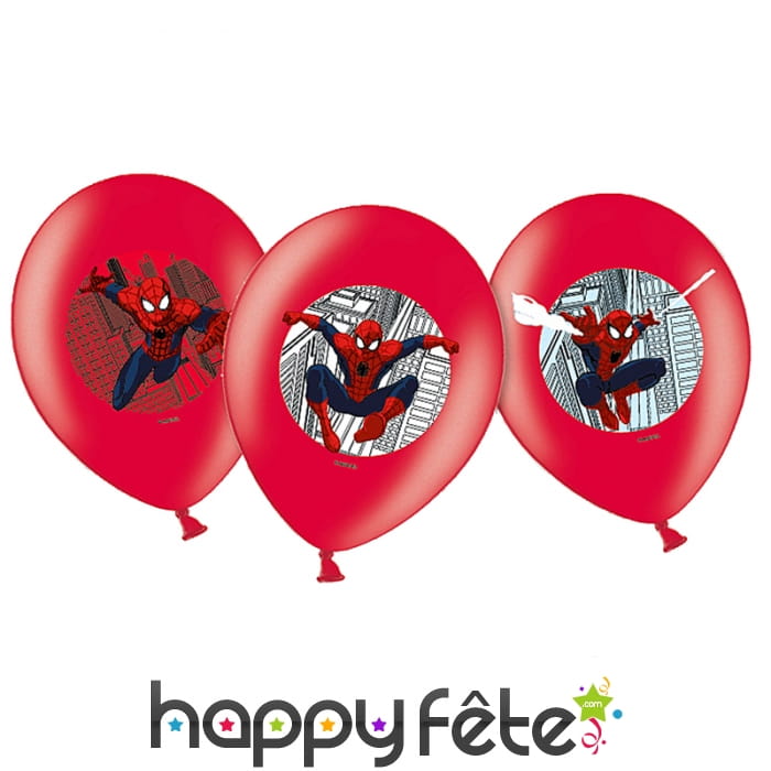 6 ballons spiderman