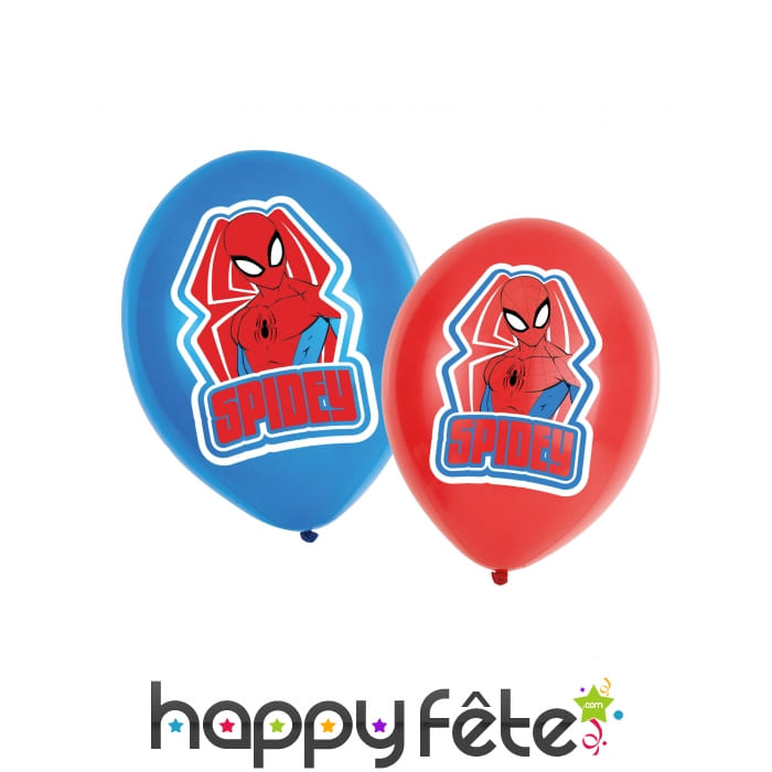 6 Ballons Spidey de 27,5cm