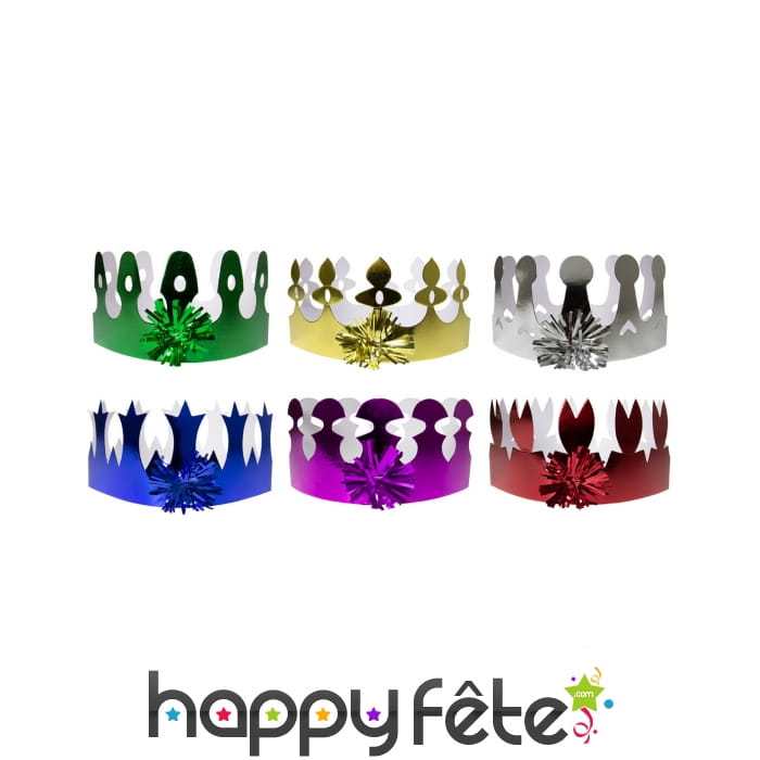 6 couronnes colorées pour enfant