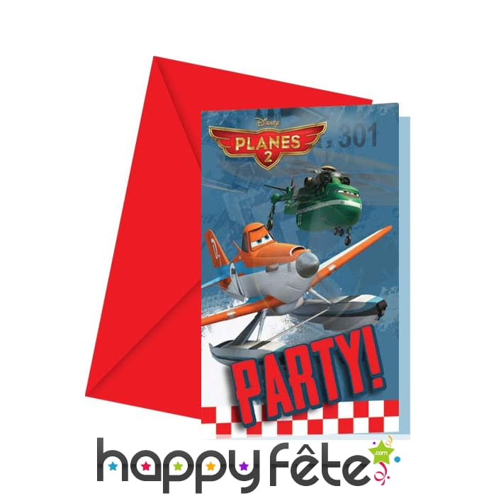 6 cartes d'invitations planes 2