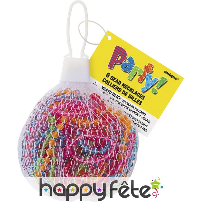 6 Colliers de billes