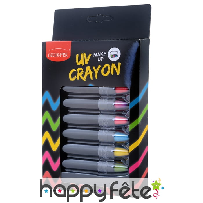 6 crayons UV cosmétiques