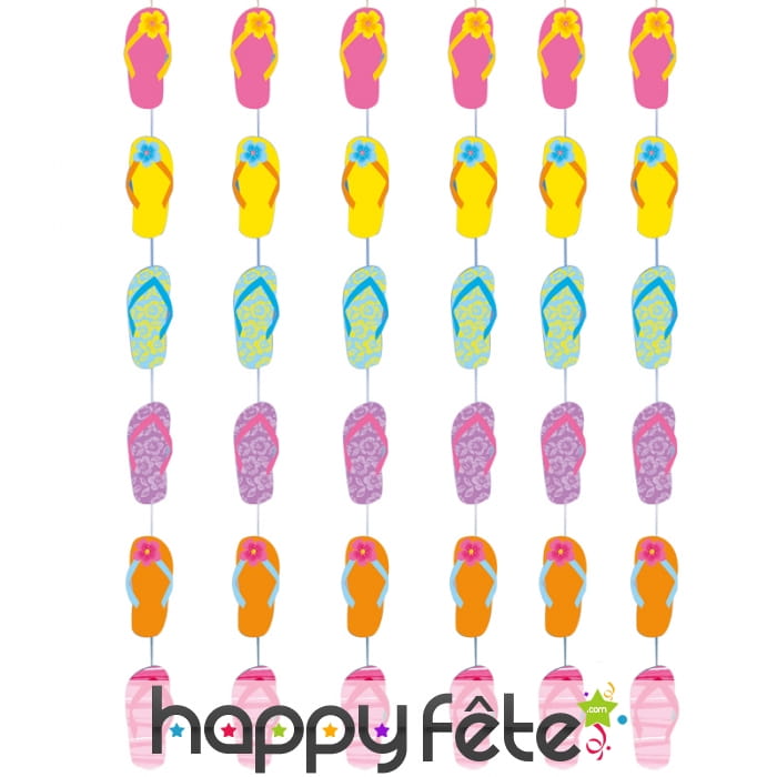 6 guirlandes de tongs à suspendre