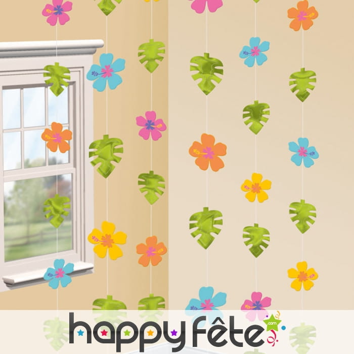 6 guirlandes fleurs à suspendre