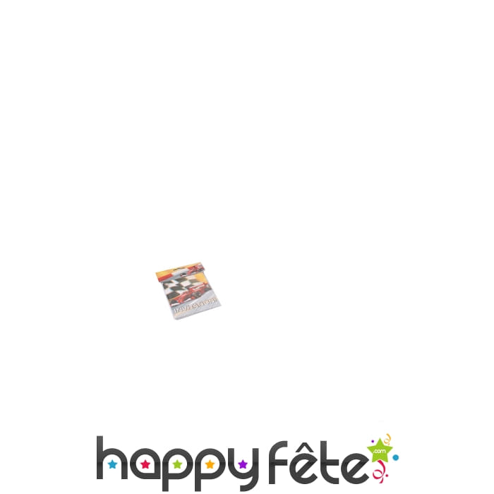 6 invitations formula racer