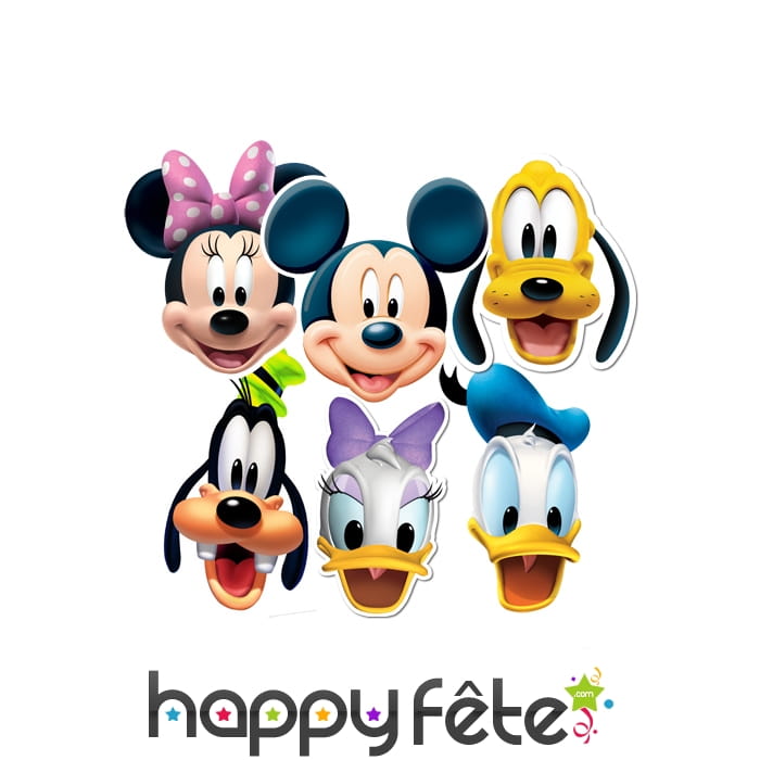 6 Masques de Mickey et ses amis