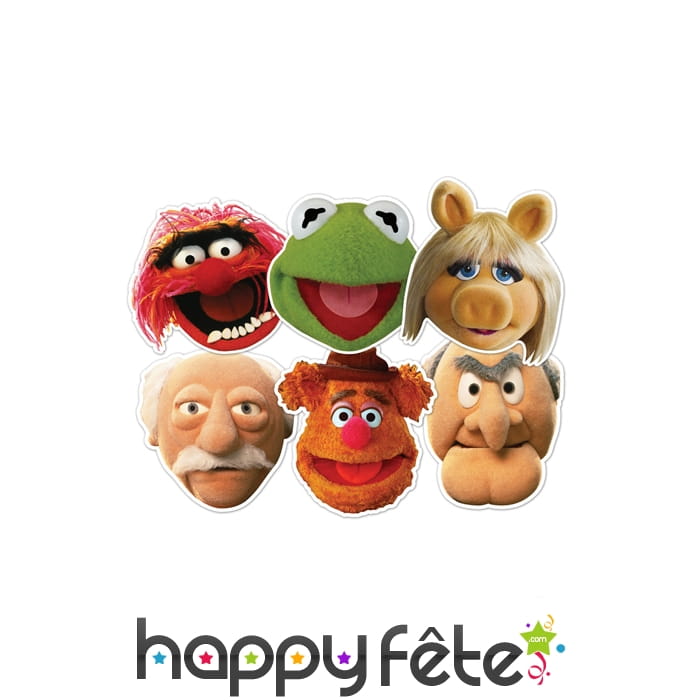 6 masques des personnages du Muppet show