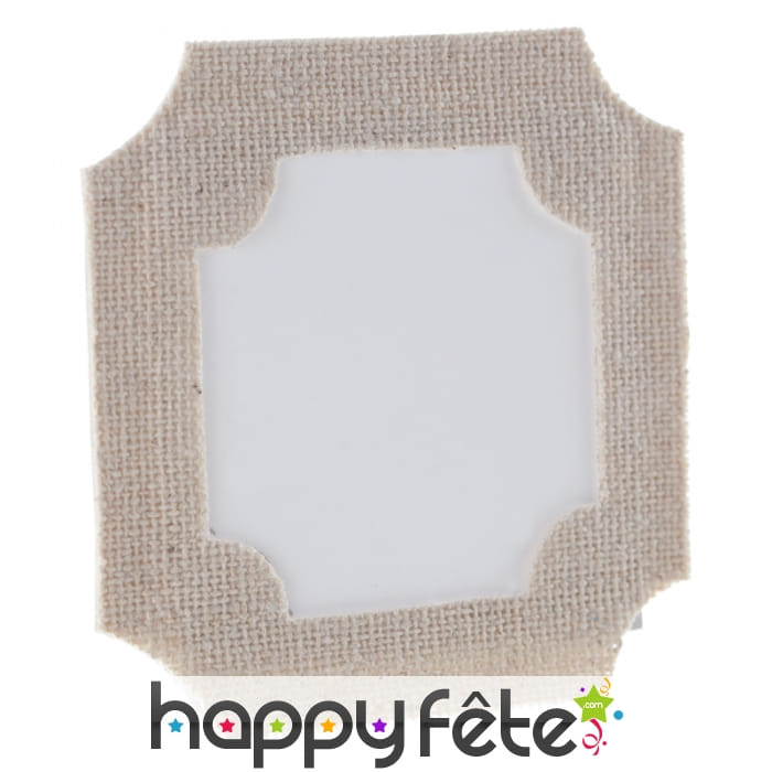 6 marque-places entouré de toile de jute