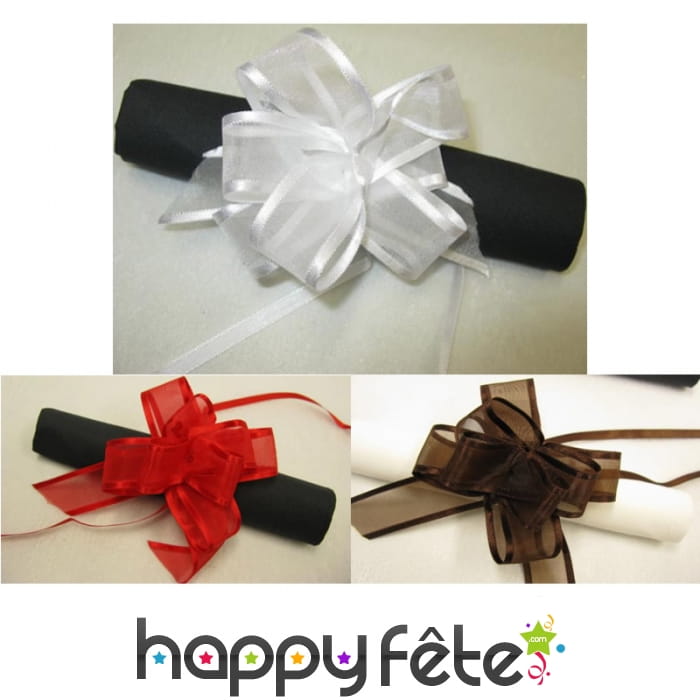 6 noeuds à tirer en organza