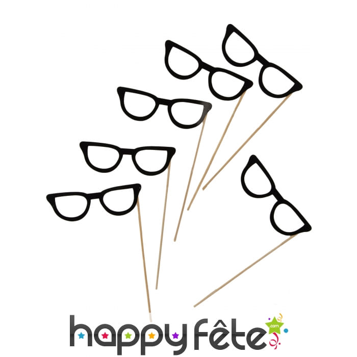 6 photobooth Lunettes noires