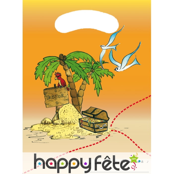 6 sacs cadeaux pirates