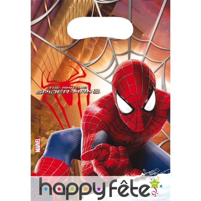 6 sacs cadeaux spiderman 2