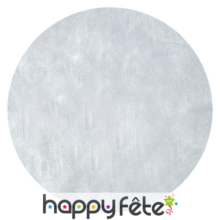 6 sets de table ronds argentés