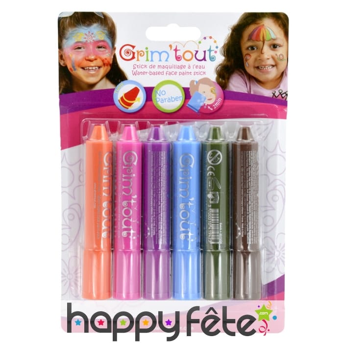 6 sticks de maquillage Grim tout
