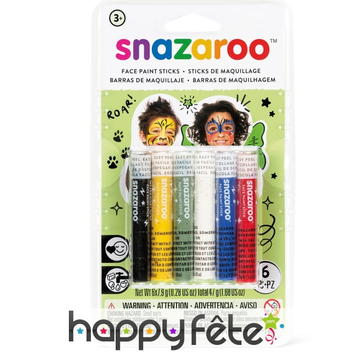 6 Sticks maquillage mixte, Snazaroo