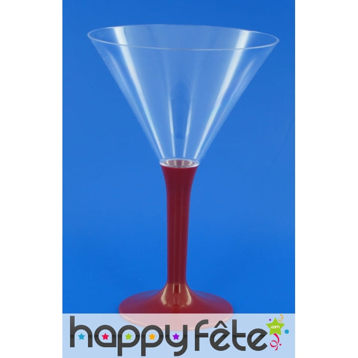 6 verres a cocktail pied bordeaux