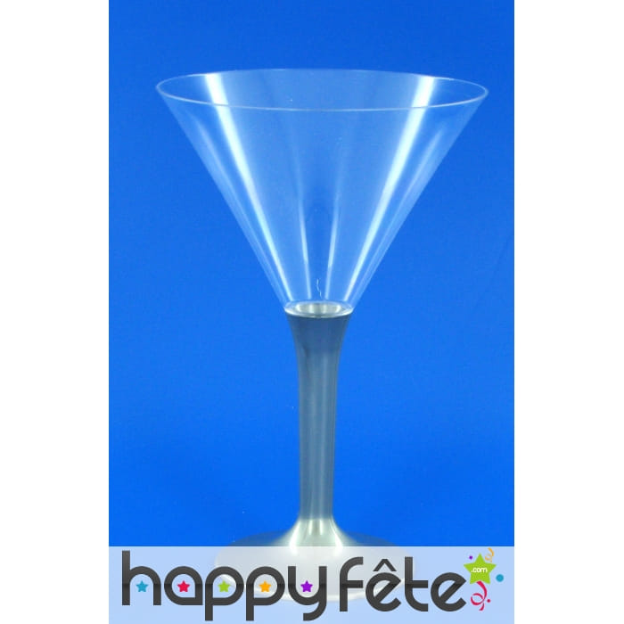 6 verres a cocktail pied gris
