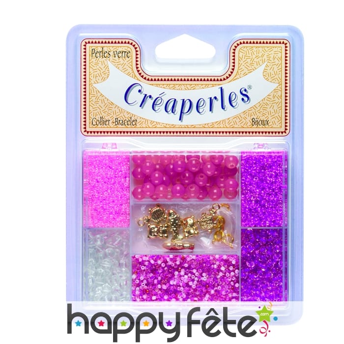 7 cases de perles roses