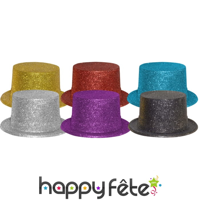 72 hauts de forme multicolores paillettes