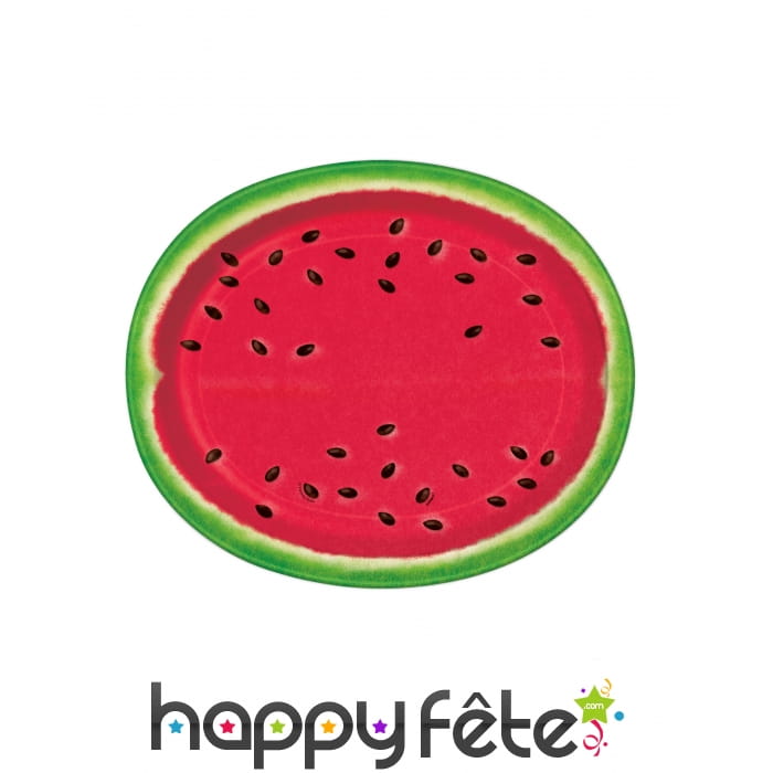 8 assiettes en forme de Pastèque, 31cm