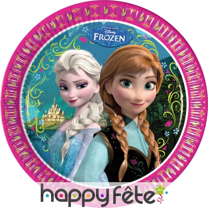 8 assiettes reine des neiges