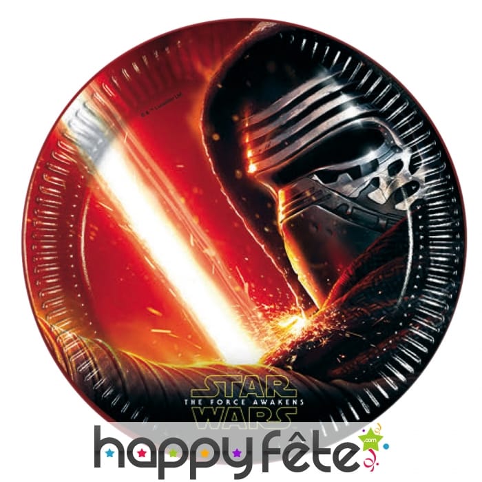 8 Assiettes star wars 7 le réveil de la force