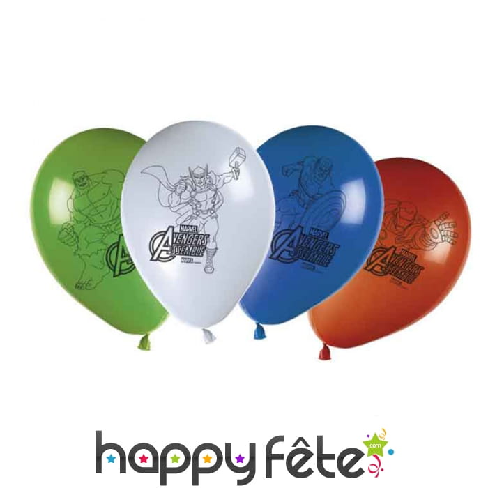 8 ballons Avengers de 27cm