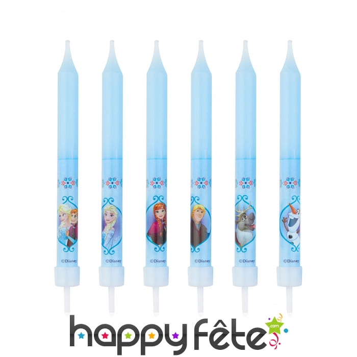 8 Bougies d'anniversaire La Reine des Neiges