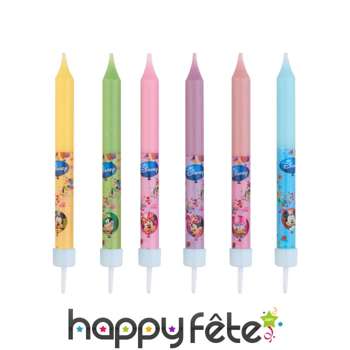 8 Bougies d'anniversaire Mickey Mouse