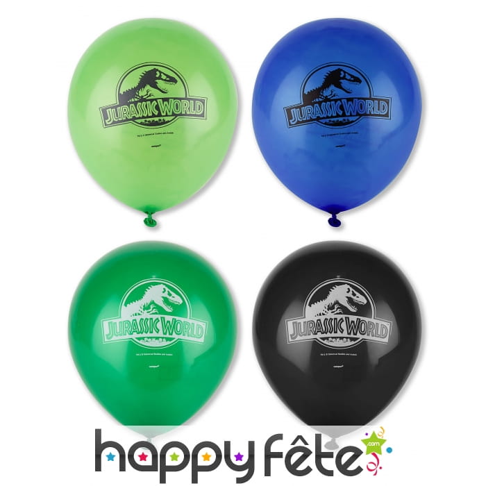 8 Ballons latex Jurassic World de 30cm