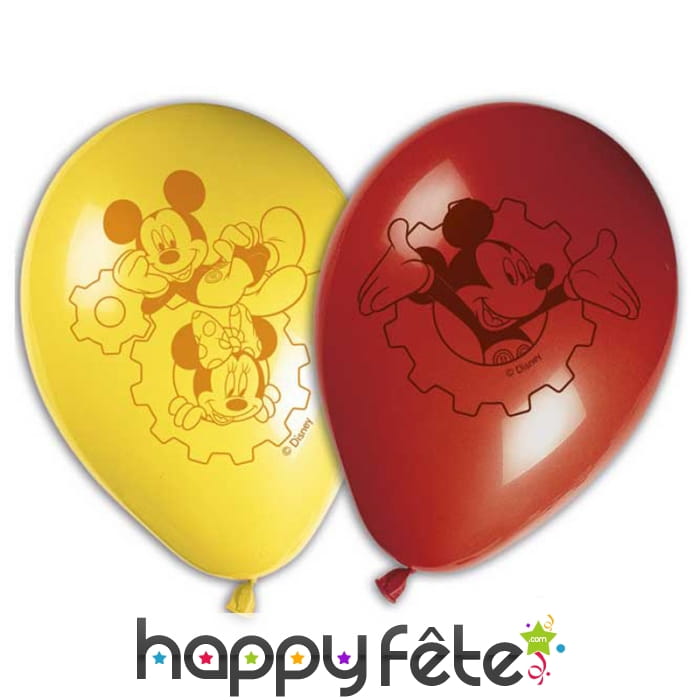 8 ballons Mickey de 27cm