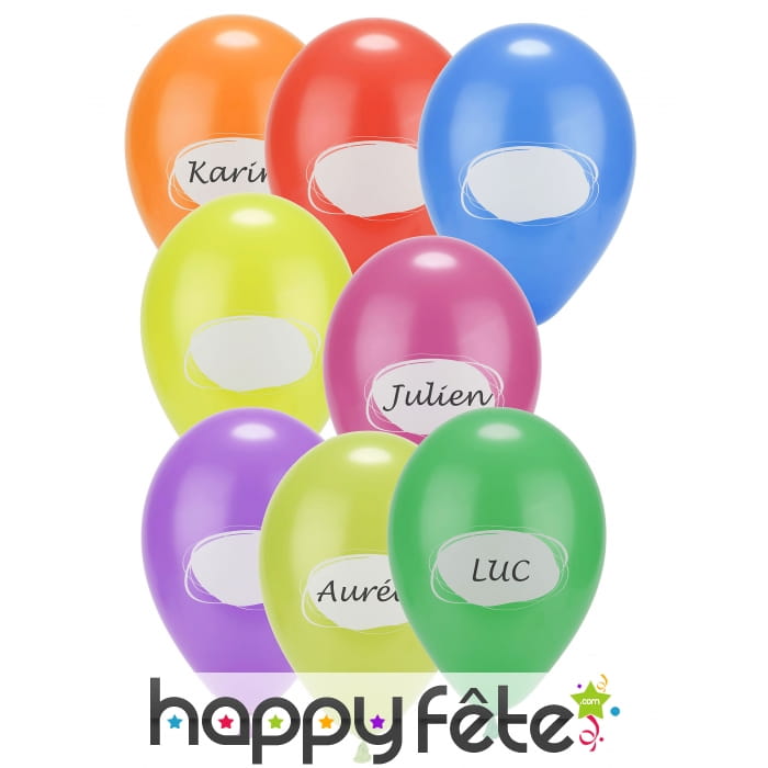 8 Ballons personnalisables