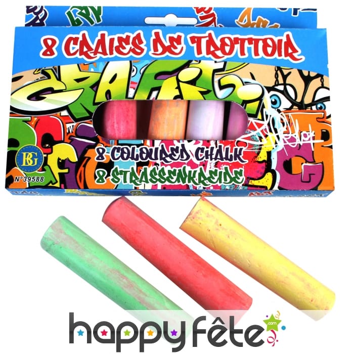 8 craies de trottoir