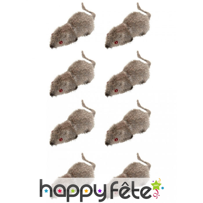 8 fausses souris de 5cm
