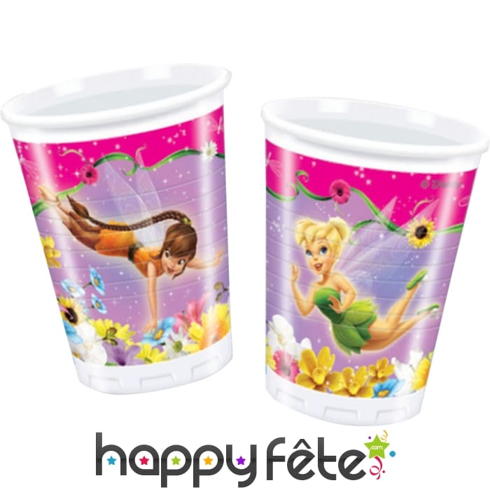 8 gobelets fée clochette