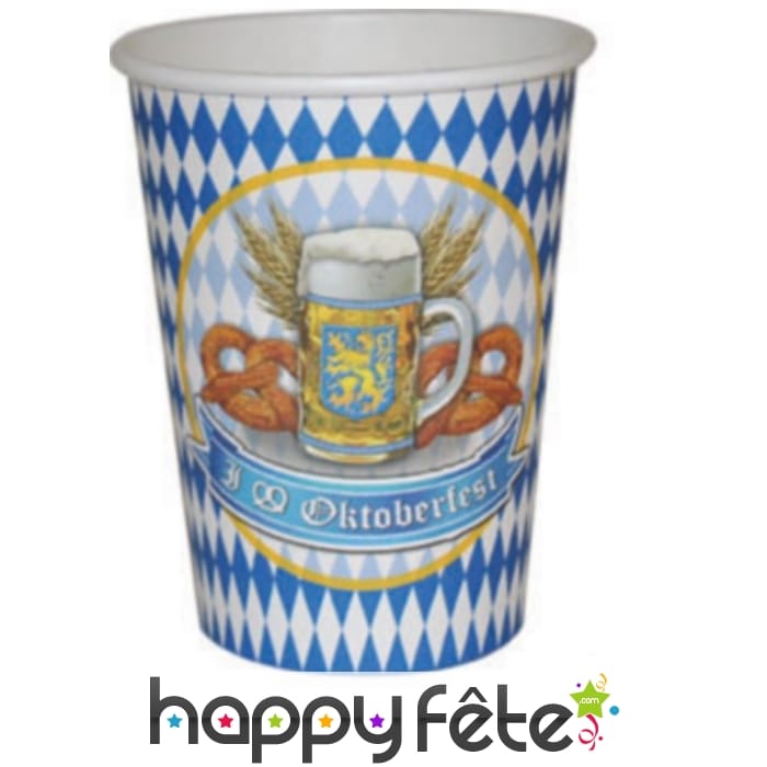 8 Gobelets Oktoberfest en carton