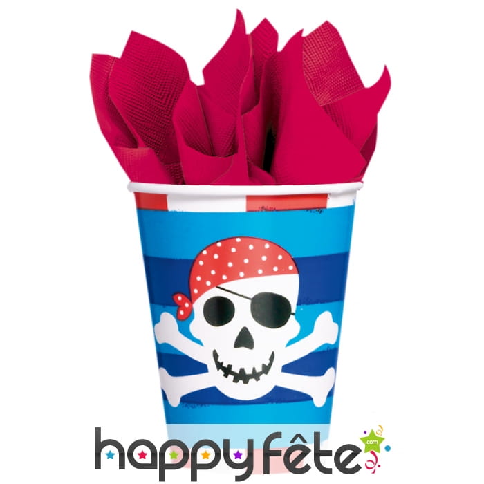 8 gobelets Sourire de Pirate