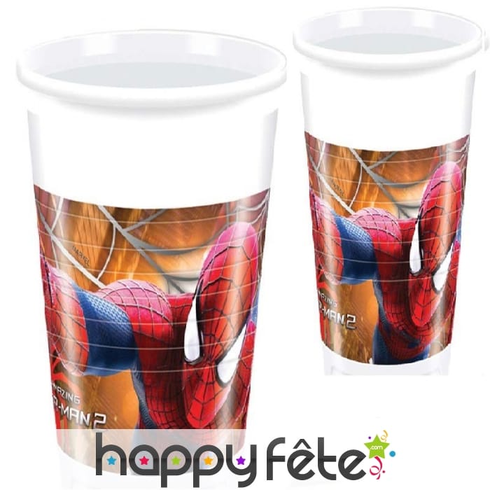8 gobelets spiderman 2