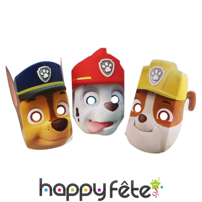 8 masques Pat Patrouille en carton