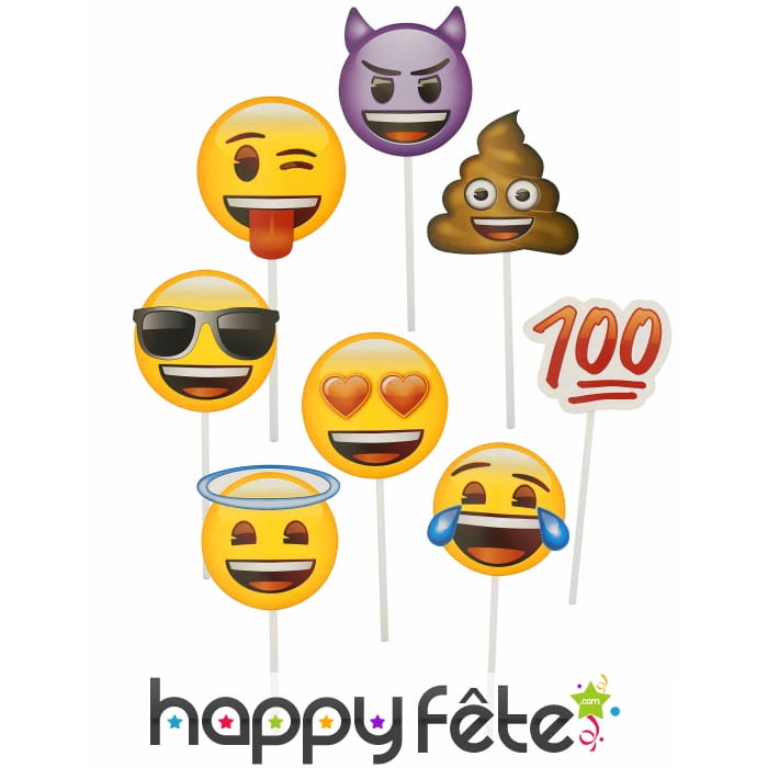 8 photobooth émoticones