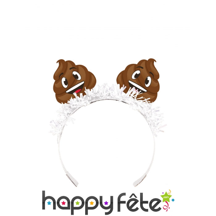 8 Serre-têtes de l'émoticône caca pour enfant