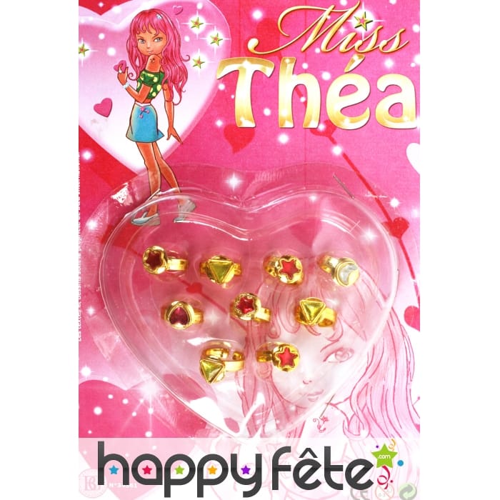 9 bagues Barbie fantaisies