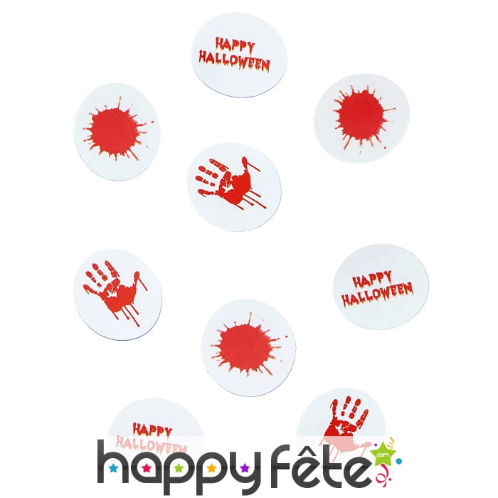 9g de confettis de table ensanglantées