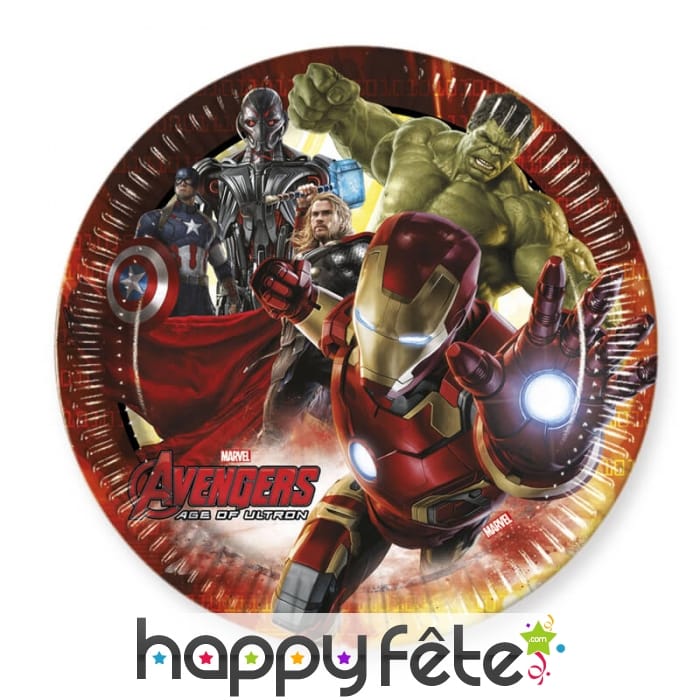 Assiettes Avengers age of ultron, en carton