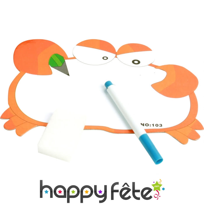 Ardoise avec éponge et feutre