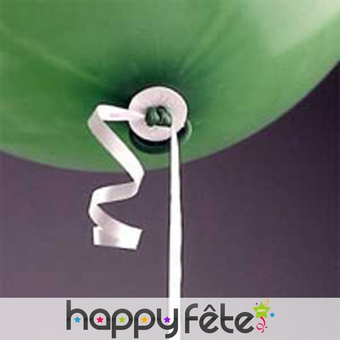 Attache ballon avec ruban bolduc