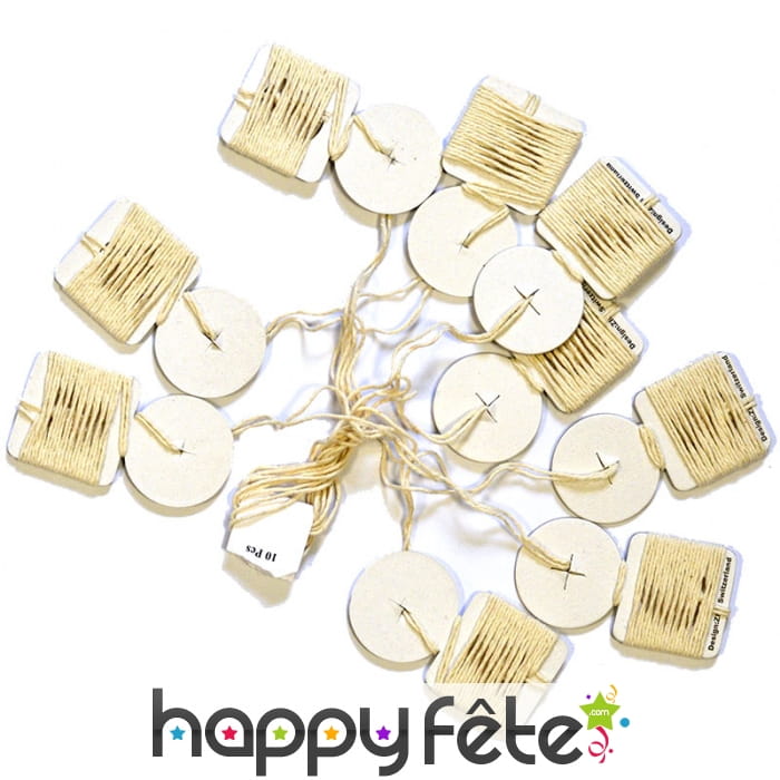 Attaches ballon écologiques avec ficelle, par 100