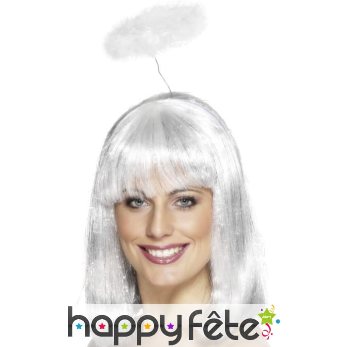 Auréole d'ange blanche en marabou